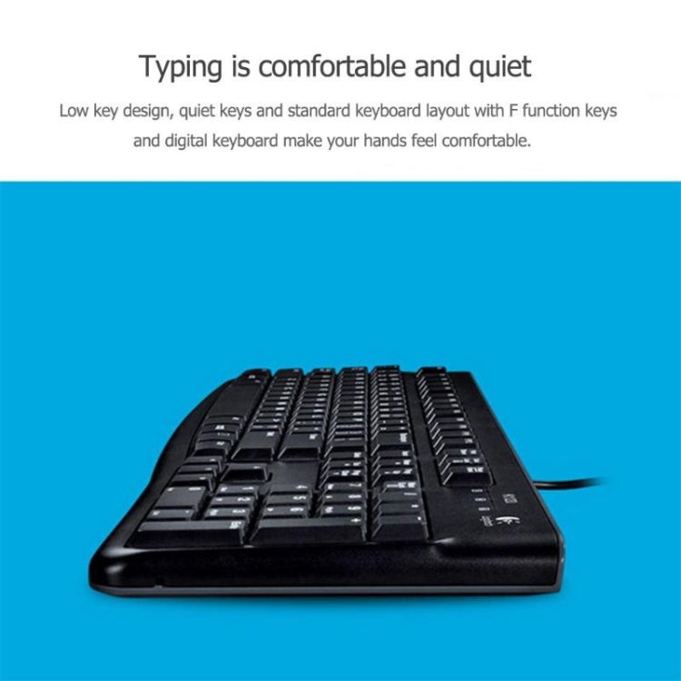 Logitech K120 USB Waterproof Splash Wired Keyboard for Desktop Computers / Laptops, Logitech K120 – Waterproof