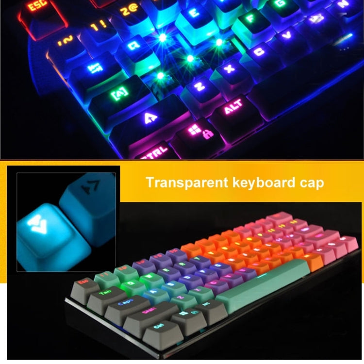 ABS Translucent Keycaps, OEM Highly Mechanical Keyboard, Universal Game Keyboard, Pink, Grey, Blue, Purple, Red, White, Yellow, Black, Orange – Durable Build, Easy to Use