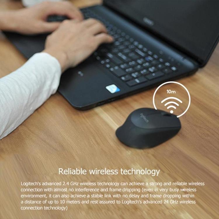 Logitech M280 2.4GHz 3-keys 1000DPI Wireless Optical Mouse, Wireless Range: 10m – Plug-and-play