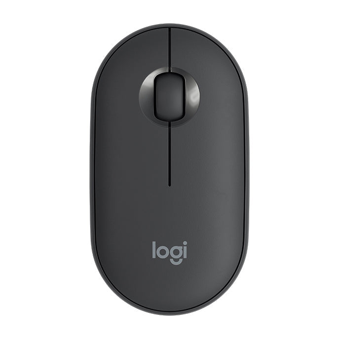 Logitech Pebble Cobblestone Shape Thin 3-keys 1000DPI Mute Wireless Bluetooth Optical Mouse, Wireless Range: 10m – Bluetooth Black