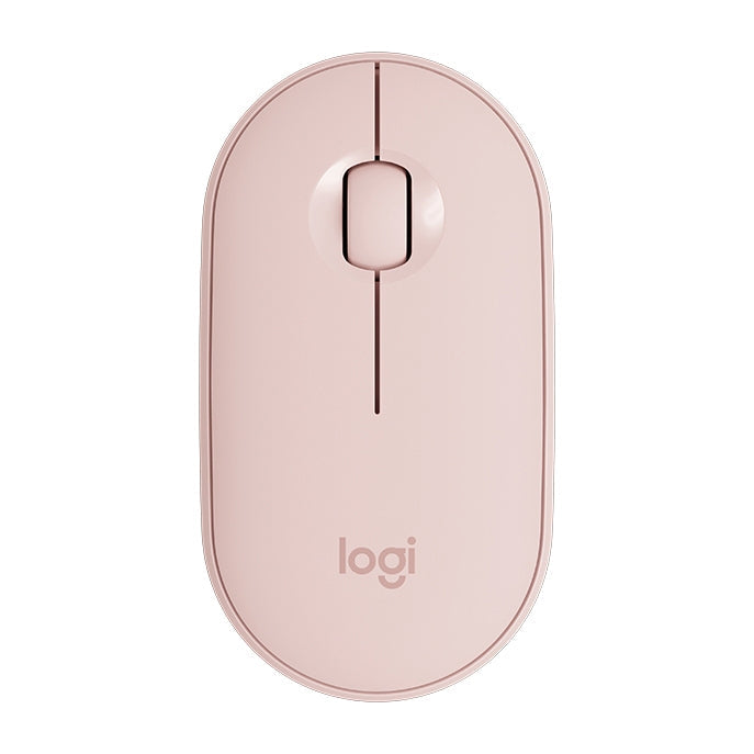 Logitech Pebble Cobblestone Shape Thin 3-keys 1000DPI Mute Wireless Bluetooth Optical Mouse, Wireless Range: 10m – Bluetooth Pink