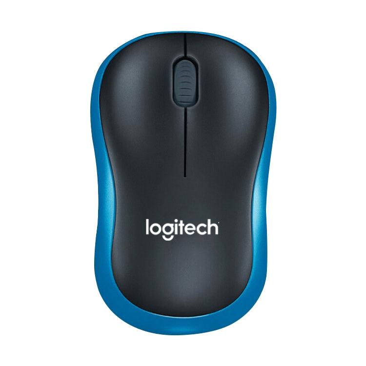 Logitech M186 Wireless Mouse Office Power Saving USB Laptop Desktop Computer Universal – Durable Build, Easy to Use Black Blue