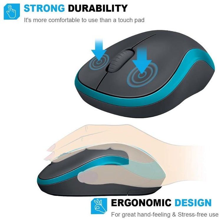 Logitech M186 Wireless Mouse Office Power Saving USB Laptop Desktop Computer Universal – Durable Build, Easy to Use