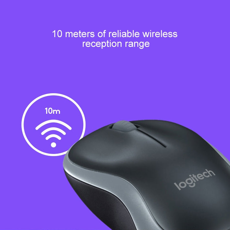 Logitech M186 Wireless Mouse Office Power Saving USB Laptop Desktop Computer Universal – Durable Build, Easy to Use