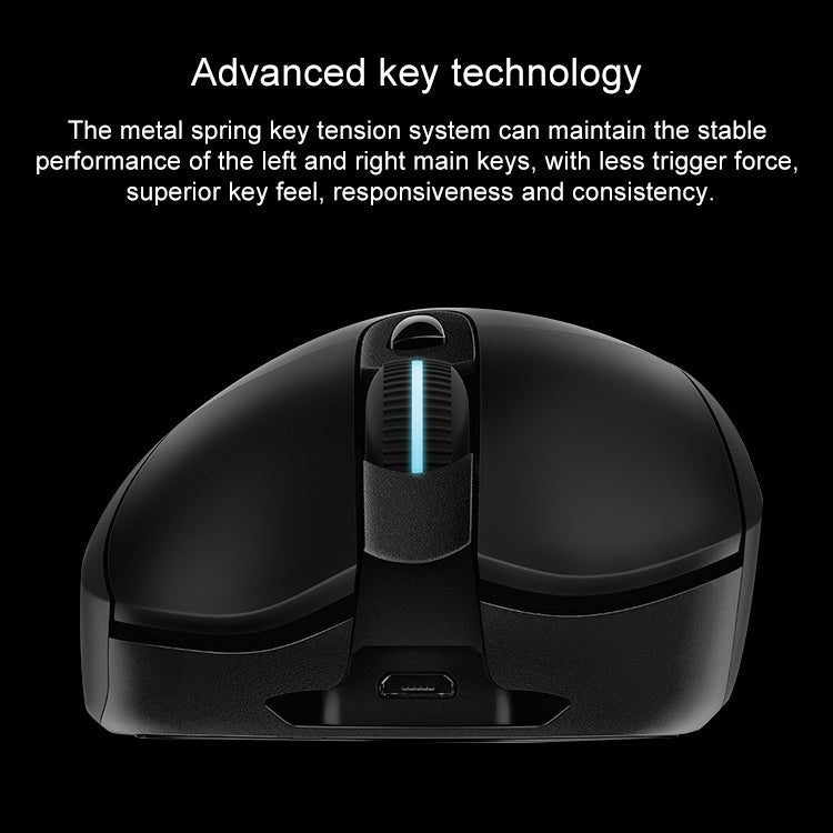 Logitech G703 LIGHTSPEED 16000 DPI 6 Programmable Buttons HERO 16K Sensor RGB Backlight Wireless Optical Gaming Mouse – Durable Build, Easy to Use