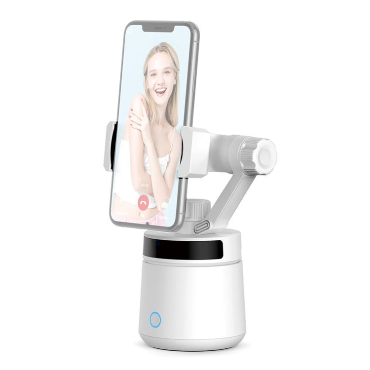 GK01 360 Degree Rotation Intelligent Tracking Pan Tilt Following Shot Tripod Head Holder White