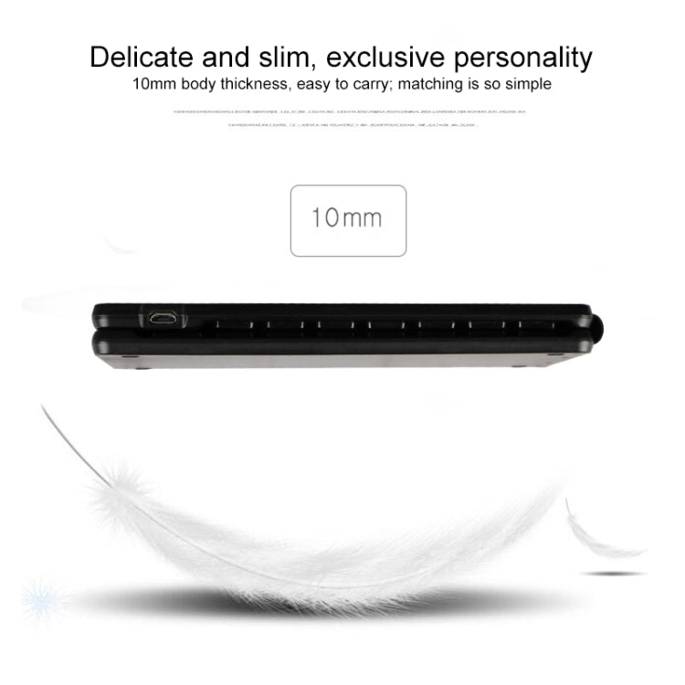 K018 USB Charging Foldable 67 Keys Bluetooth Wireless Keyboard – Magnetic, Leather, Bluetooth