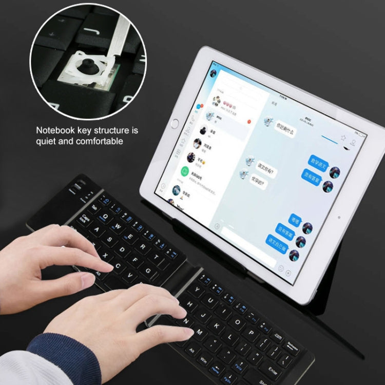 K018 USB Charging Foldable 67 Keys Bluetooth Wireless Keyboard – Magnetic, Leather, Bluetooth