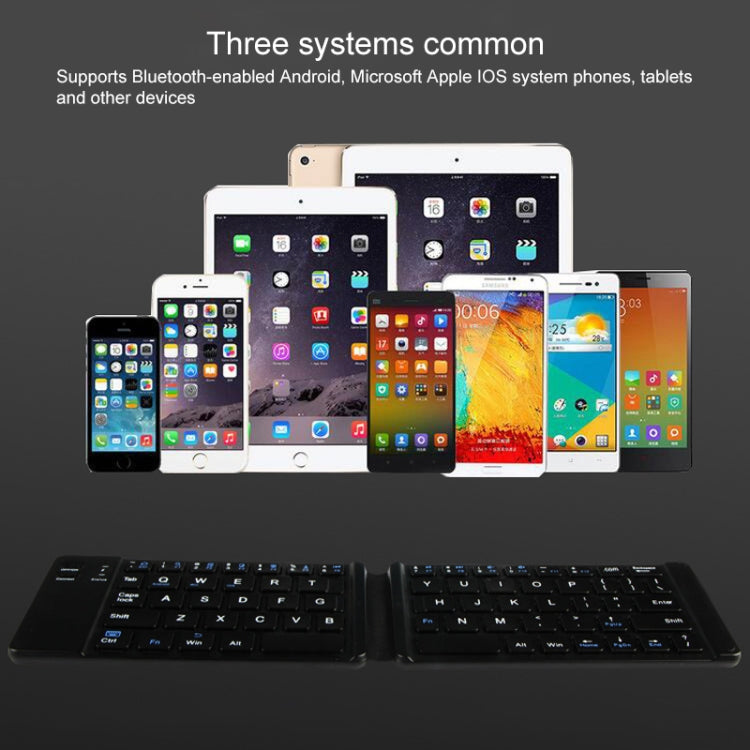 K018 USB Charging Foldable 67 Keys Bluetooth Wireless Keyboard – Magnetic, Leather, Bluetooth