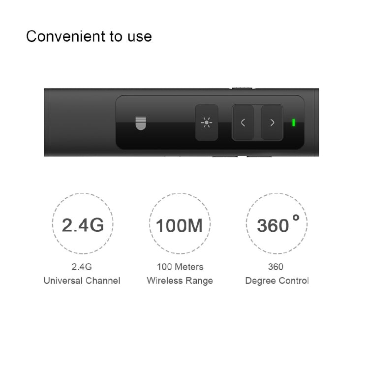 Doosl DSIT013 2.4GHz Rechargeable PowerPoint Presentation Remote Control Multi-functional Laser Pointer for PowerPoint / Keynote / Prezi, Control Distance: 100m – Durable Build, Easy to Use