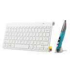 KM-909 2.4GHz Wireless Multimedia Keyboard + Wireless Optical Pen Mouse with USB Receiver Set for Computer PC Laptop, Random Pen Mouse Color Delivery, KM-909 Keyboard + Pen Mouse (White), KM-909 Keyboard + Pen Mouse (Black) – Durable Build, Easy to Use