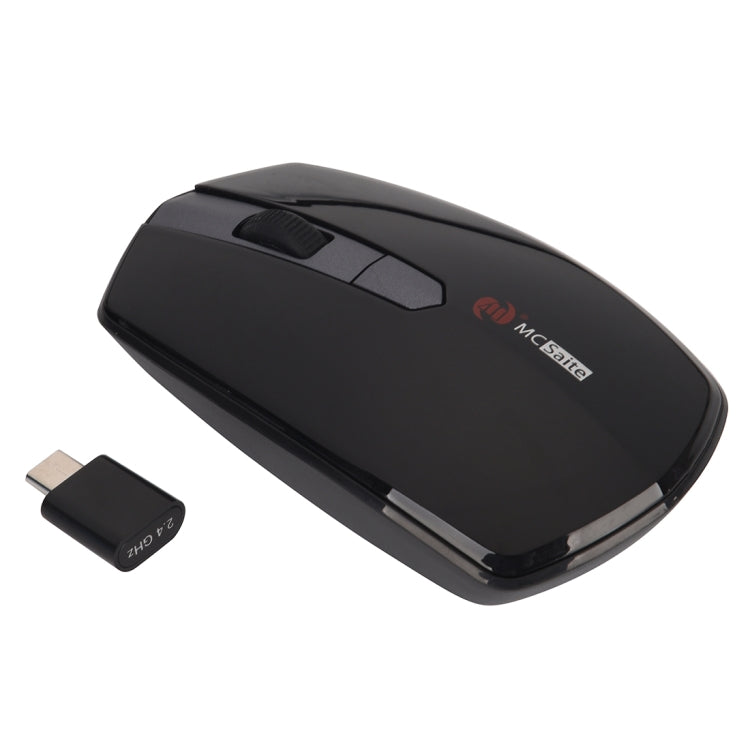 MCSaite MC-369AG USB-C / Type-C 1600DPI Three-speed Adjustable 4-button Wireless Optical Mouse – Durable Build, Easy to Use
