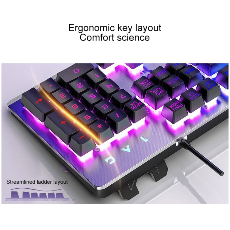 YINDIAO K002 USB Wired Mechanical Feel RGB Backlight Keyboard + Optical Mouse + Headset Set, RGB Backlight / Black, RGB Backlight / Silent / Black, Orange Backlight / Black, RGB Backlight / White – TPU