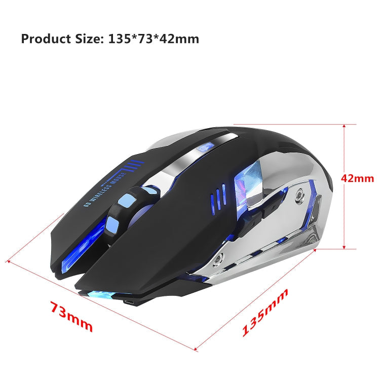 HXSJ M10 2.4GHz 6-keys USB Rechargeable Colorful Lighting Ergonomic 2400DPI Wireless Optical Gaming Mouse for Desktop Computers, M10 – Durable Build, Easy to Use