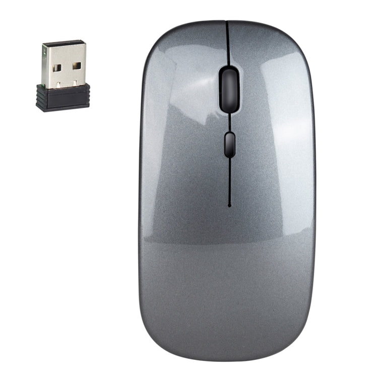 HXSJ M80 2.4GHz Wireless 1600DPI Three-speed Adjustable Optical Mute Mouse, Gold, Rose Gold, Silver, White, Black, Grey – Durable Build, Easy to Use Grey Grey
