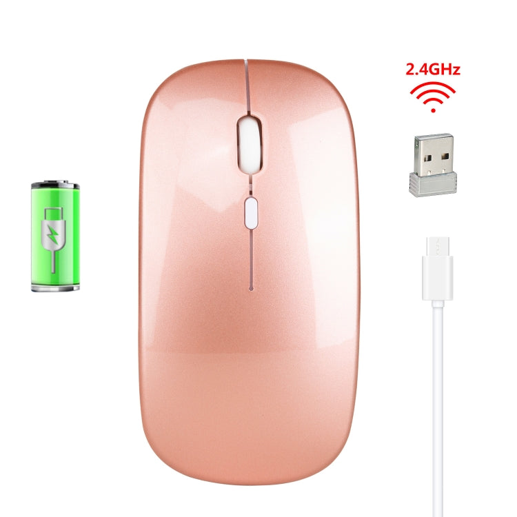 HXSJ M80 2.4GHz Wireless 1600DPI Three-speed Adjustable Optical Mute Mouse, Gold, Rose Gold, Silver, White, Black, Grey – Durable Build, Easy to Use