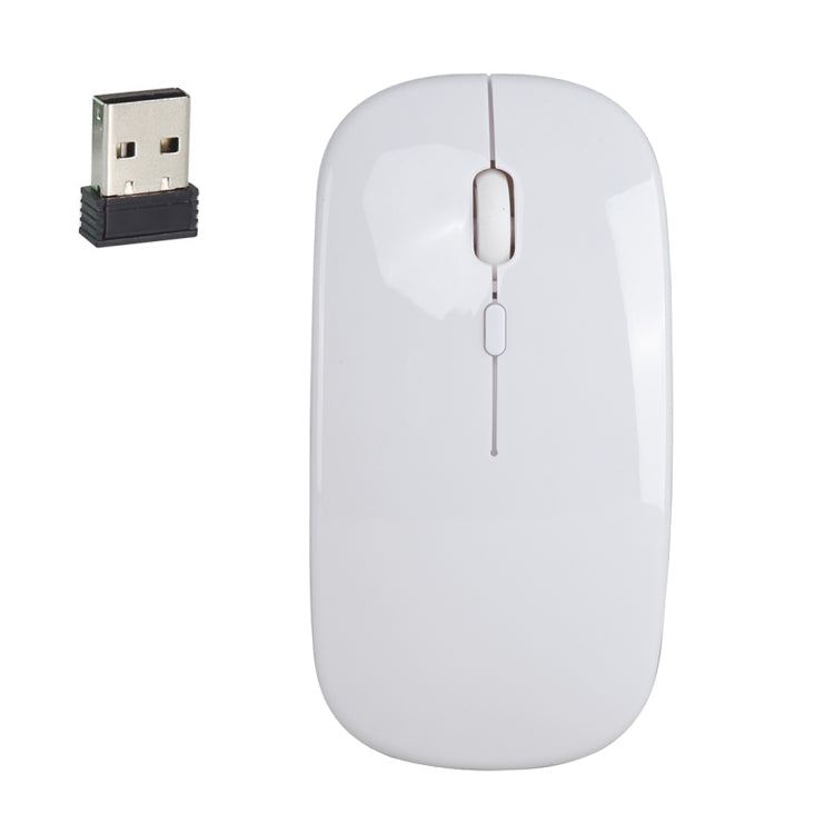 HXSJ M80 2.4GHz Wireless 1600DPI Three-speed Adjustable Optical Mute Mouse, Gold, Rose Gold, Silver, White, Black, Grey – Durable Build, Easy to Use White White