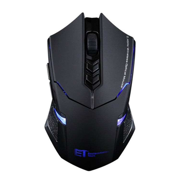 ET X-08 7-keys 2400DPI 2.4G Wireless Mute Gaming Mouse with USB Receiver & Colorful Backlight – Durable Build, Easy to Use Black