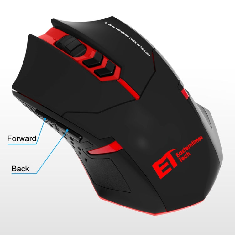 ET X-08 7-keys 2400DPI 2.4G Wireless Mute Gaming Mouse with USB Receiver & Colorful Backlight – Durable Build, Easy to Use