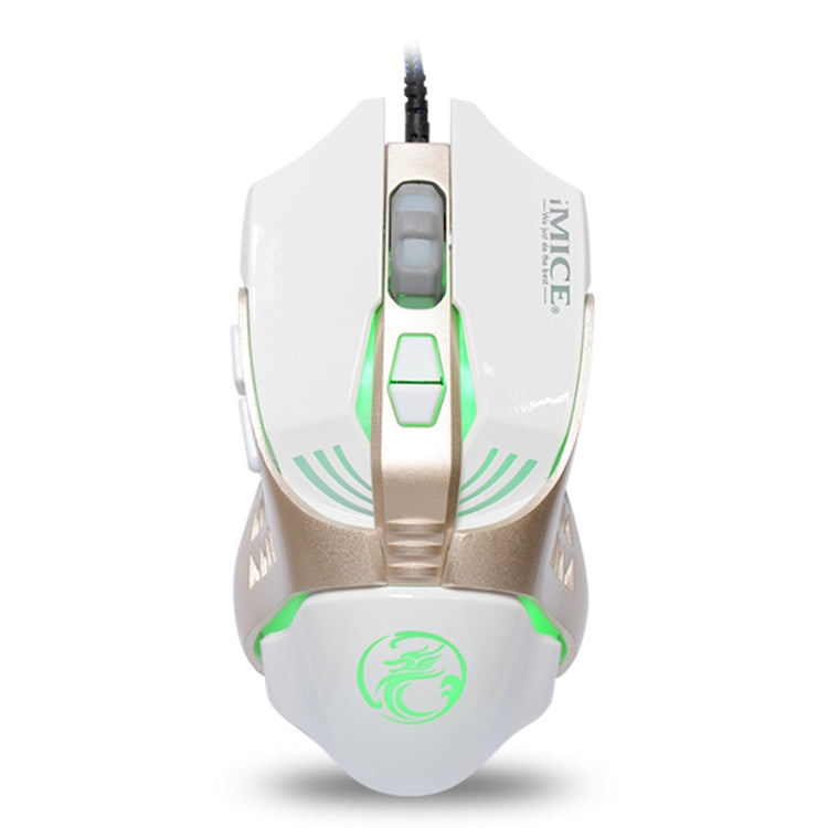 iMICE V5 USB 7 Buttons 4000 DPI Wired Optical Colorful Backlight Gaming Mouse for Computer PC Laptop, V5 (White) – Durable Build, Easy to Use V5 (White) White