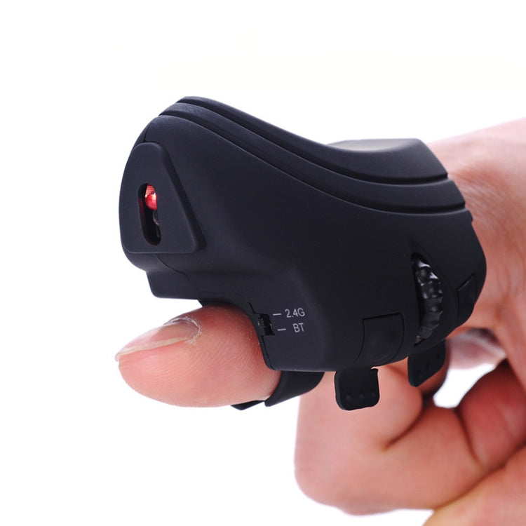 GM306DM Bluetooth + 2.4GHz Dual-mode Lazy Finger Ring Mouse Rechargeable Wireless Mouse – Bluetooth Black
