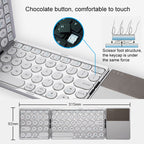 GK408 Three-fold Rechargeable Wireless Bluetooth Keyboard with Touchpad, Support Android / IOS / Windows – Bluetooth