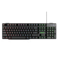 iMICE AK-600 Wired USB Floating Keycap Characters Glow Backlit Gaming Keyboard, Glow Backlit (Black) – Waterproof, Non-slip
