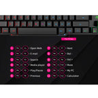 iMICE AK-600 Wired USB Floating Keycap Characters Glow Backlit Gaming Keyboard, Glow Backlit (Black) – Waterproof, Non-slip