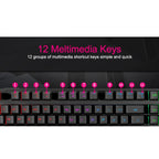 iMICE AK-600 Wired USB Floating Keycap Characters Glow Backlit Gaming Keyboard, Glow Backlit (Black) – Waterproof, Non-slip