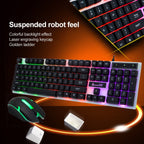SHIPADOO D280 Wired RGB Backlight Mechanical Feel Suspension Keyboard + 3D Cool Mouse Kit for Laptop, PC, RGB Backlight – Wear-resistant