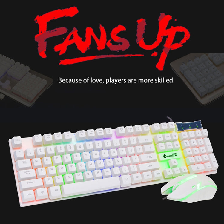 SHIPADOO D280 Wired RGB Backlight Mechanical Feel Suspension Keyboard + 3D Cool Mouse Kit for Laptop, PC, RGB Backlight – Wear-resistant