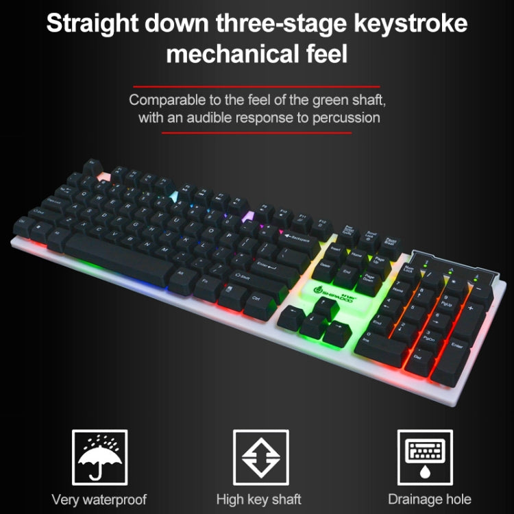 SHIPADOO D280 Wired RGB Backlight Mechanical Feel Suspension Keyboard + 3D Cool Mouse Kit for Laptop, PC, RGB Backlight – Wear-resistant