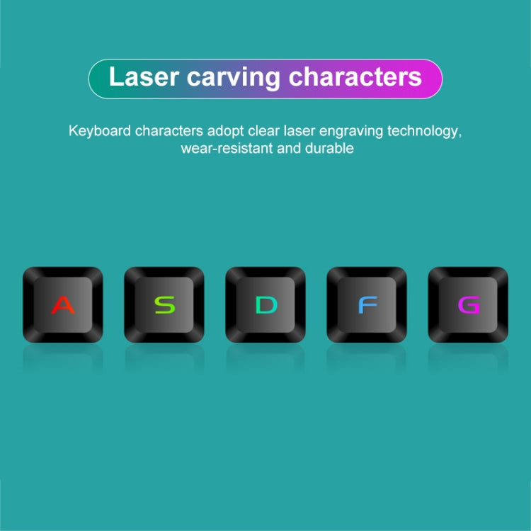 SHIPADOO D620 104-key Wired RGB Color Cracked Backlight Gaming Keyboard Mouse Kit for Laptop, PC – Wear-resistant, Non-slip