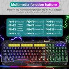 SHIPADOO D620 104-key Wired RGB Color Cracked Backlight Gaming Keyboard Mouse Kit for Laptop, PC – Wear-resistant, Non-slip