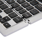 F18 Ultra-slim Rechargeable Foldable 58 Keys Bluetooth Wireless Keyboard with Holder – Bluetooth