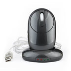 MZ-012 2.4G 1200 DPI Wireless Rechargeable Optical Mouse with 3 Ports USB HUB / Charging Dock – Durable Build, Easy to Use