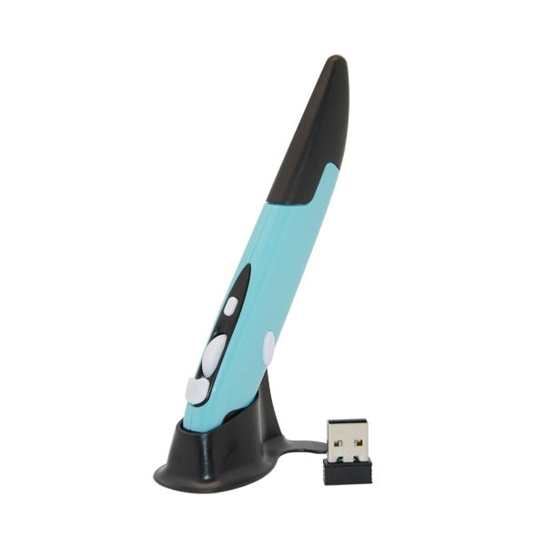 PR-03 2.4G USB Receiver Adjustable 1600 DPI Wireless Optical Pen Mouse for Computer PC Laptop Drawing Teaching, PR-03 Pen Mouse (Red), PR-03 Pen Mouse (Blue), PR-03 Pen Mouse (Grey) – Durable Build, Easy to Use PR-03 Pen Mouse (Blue) Blue