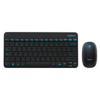 Logitech MK245 Nano Wireless Keyboard Mouse Set – Durable Build, Easy to Use Black
