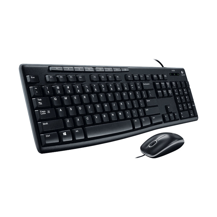 Logitech MK200 Wired Keyboard Mouse Set – Durable Build, Easy to Use