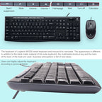 Logitech MK200 Wired Keyboard Mouse Set – Durable Build, Easy to Use