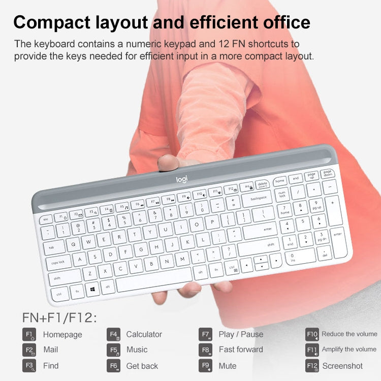 Logitech MK470 Wireless Silence Keyboard Mouse Set – Plug-and-play
