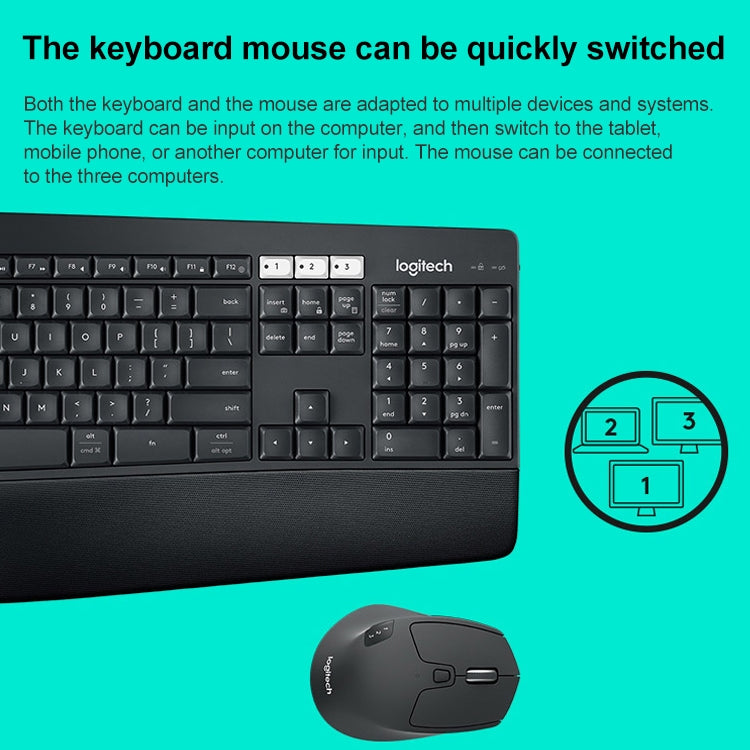 Logitech MK850 Wireless Bluetooth Keyboard Mouse Set – Flip, Bluetooth, Plug-and-play
