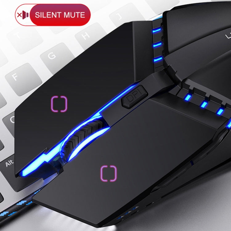 YINDIAO 6 Keys Gaming Office USB Mute Mechanical Wired Mouse, Mute Mouse(Black) – Durable Build, Easy to Use