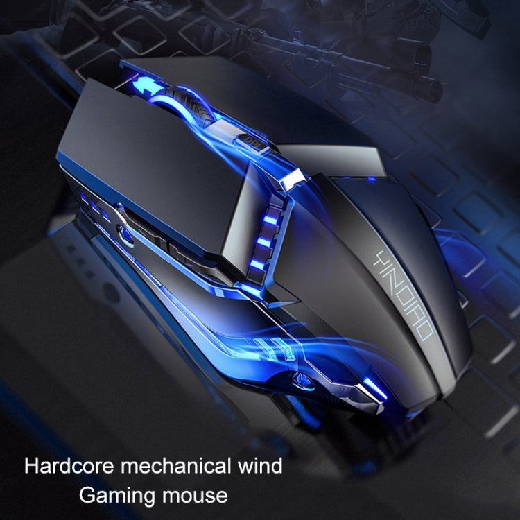 YINDIAO 6 Keys Gaming Office USB Mute Mechanical Wired Mouse, Mute Mouse(Black) – Durable Build, Easy to Use
