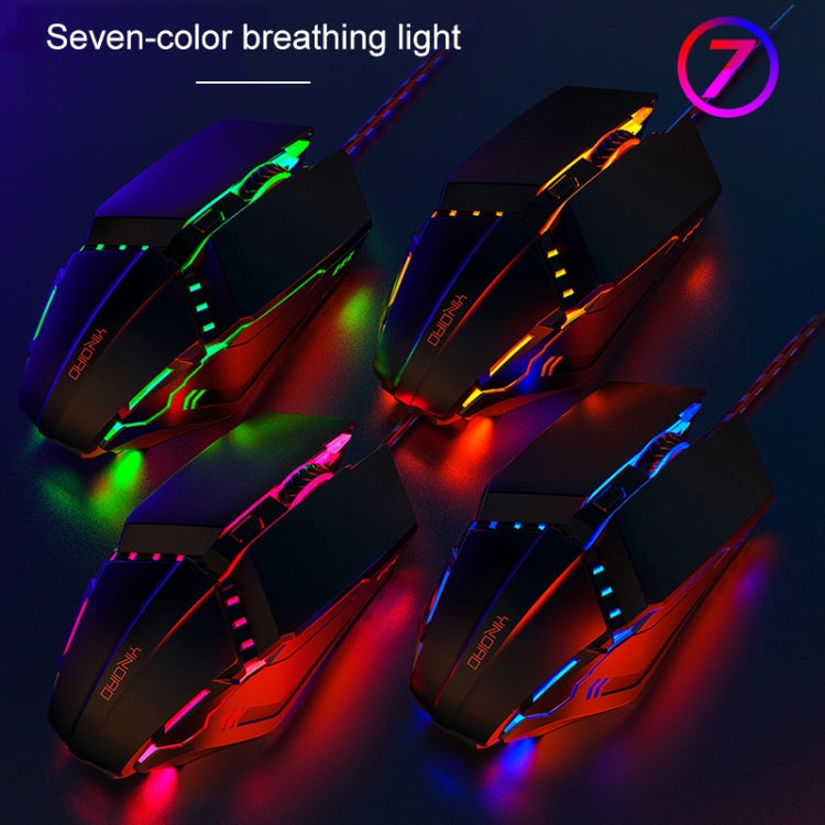 YINDIAO 6 Keys Gaming Office USB Mute Mechanical Wired Mouse, Mute Mouse(Black) – Durable Build, Easy to Use