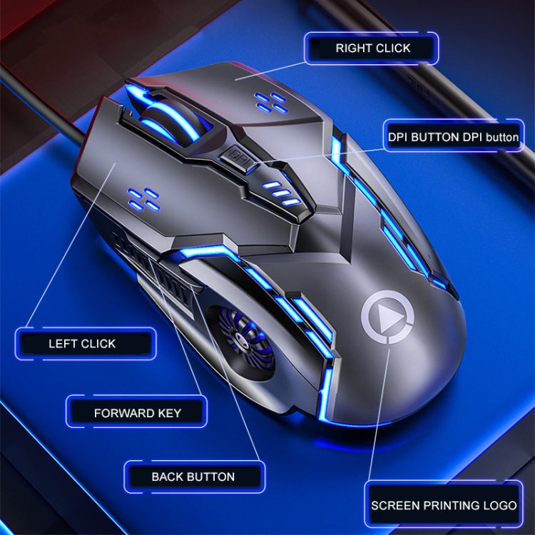 YINDIAO G5 3200DPI 4-modes Adjustable 6-keys RGB Light Wired Gaming Mouse, G5 White, G5 Black – Durable Build, Easy to Use