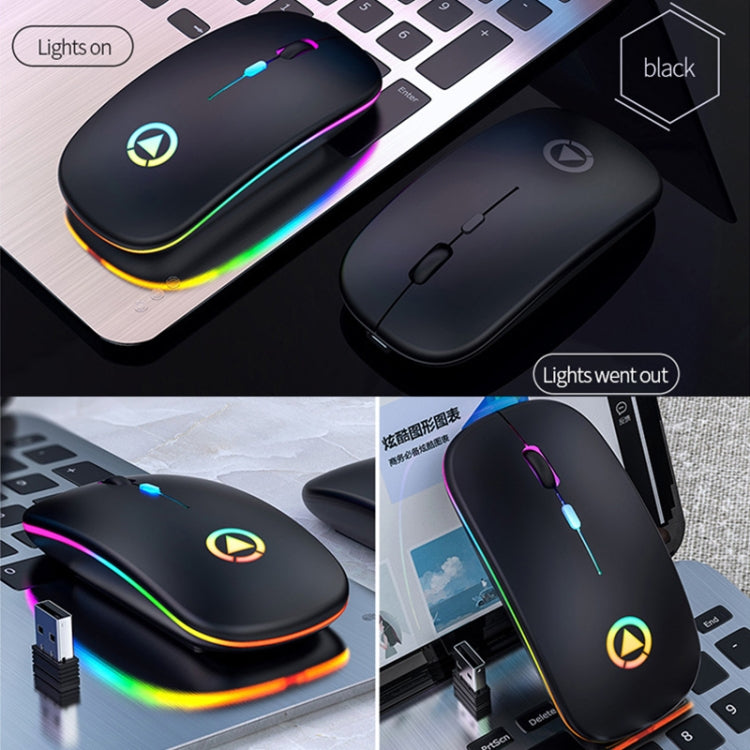 YINDIAO A2 2.4GHz 1600DPI 3-modes Adjustable RGB Light Rechargeable Wireless Silent Mouse, Rechargeable ver. – Durable Build, Easy to Use
