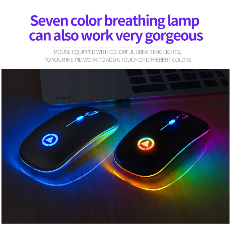 YINDIAO A2 2.4GHz 1600DPI 3-modes Adjustable RGB Light Rechargeable Wireless Silent Mouse, Rechargeable ver. – Durable Build, Easy to Use