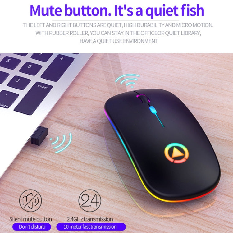 YINDIAO A2 2.4GHz 1600DPI 3-modes Adjustable RGB Light Rechargeable Wireless Silent Mouse, Rechargeable ver. – Durable Build, Easy to Use
