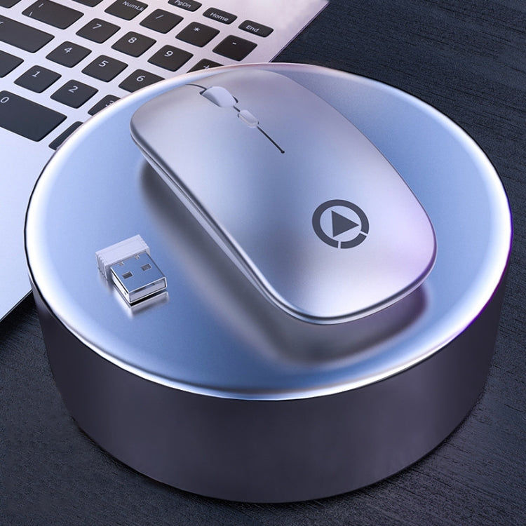 YINDIAO A2 2.4GHz 1600DPI 3-modes Adjustable Wireless Silent Mouse, Battery Powered, Battery ver. – Durable Build, Easy to Use Battery ver. Grey